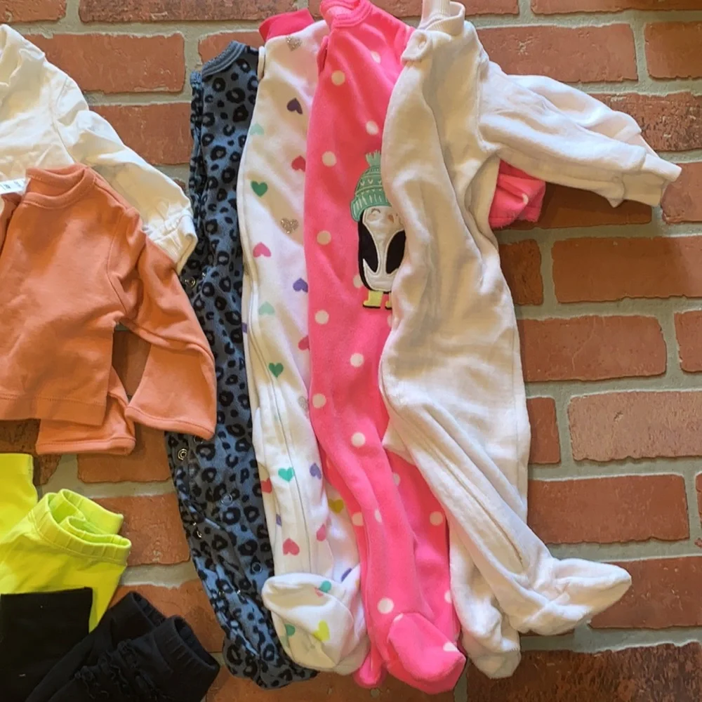 Babygirl 6m fall/winter onesie footies bundle!!